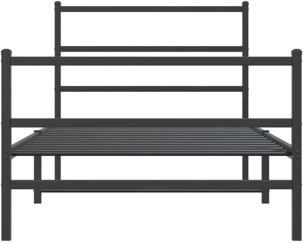 Lova Lovos rėmas su galvūgaliu/kojūgaliu, juodas, 107x203cm, metalas