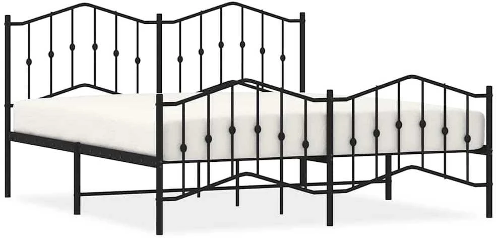 Lova Lovos rėmas su galvūgaliu/kojūgaliu, juodas, 183x213cm, metalas