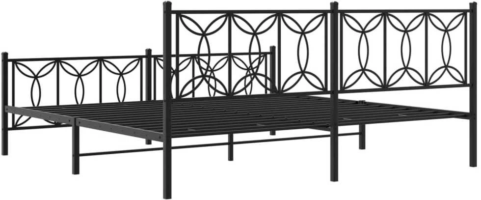 Lova Lovos rėmas su galvūgaliu/kojūgaliu, juodas, 193x203cm, metalas