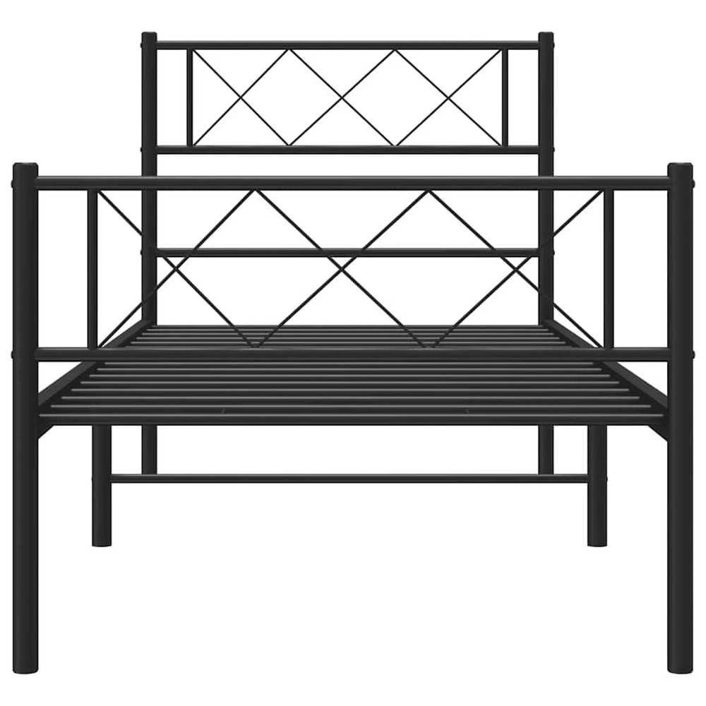 Lova Lovos rėmas su galvūgaliu/kojūgaliu, juodas, 100x190cm, metalas