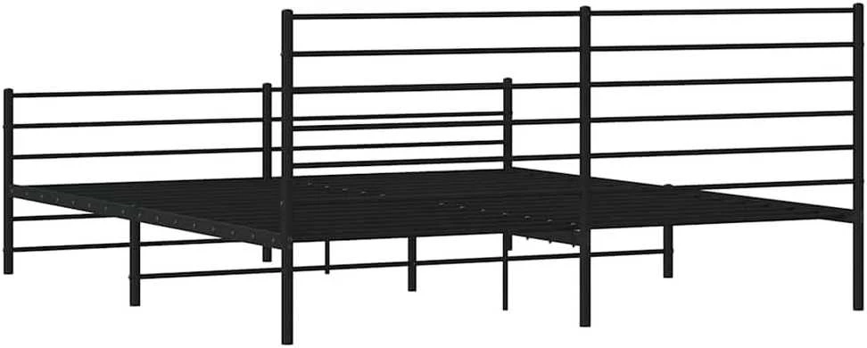 Lova Lovos rėmas su galvūgaliu/kojūgaliu, juodas, 183x213cm, metalas