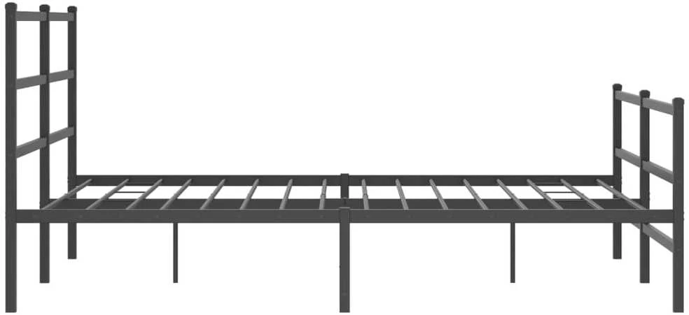 Lovos rėmas su galvūgaliu/kojūgaliu, juodas, 160x200cm, metalas