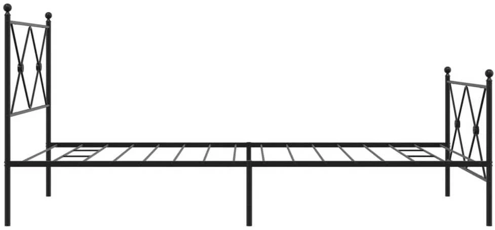 Lova Lovos rėmas su galvūgaliu/kojūgaliu, juodas, 100x190cm, metalas