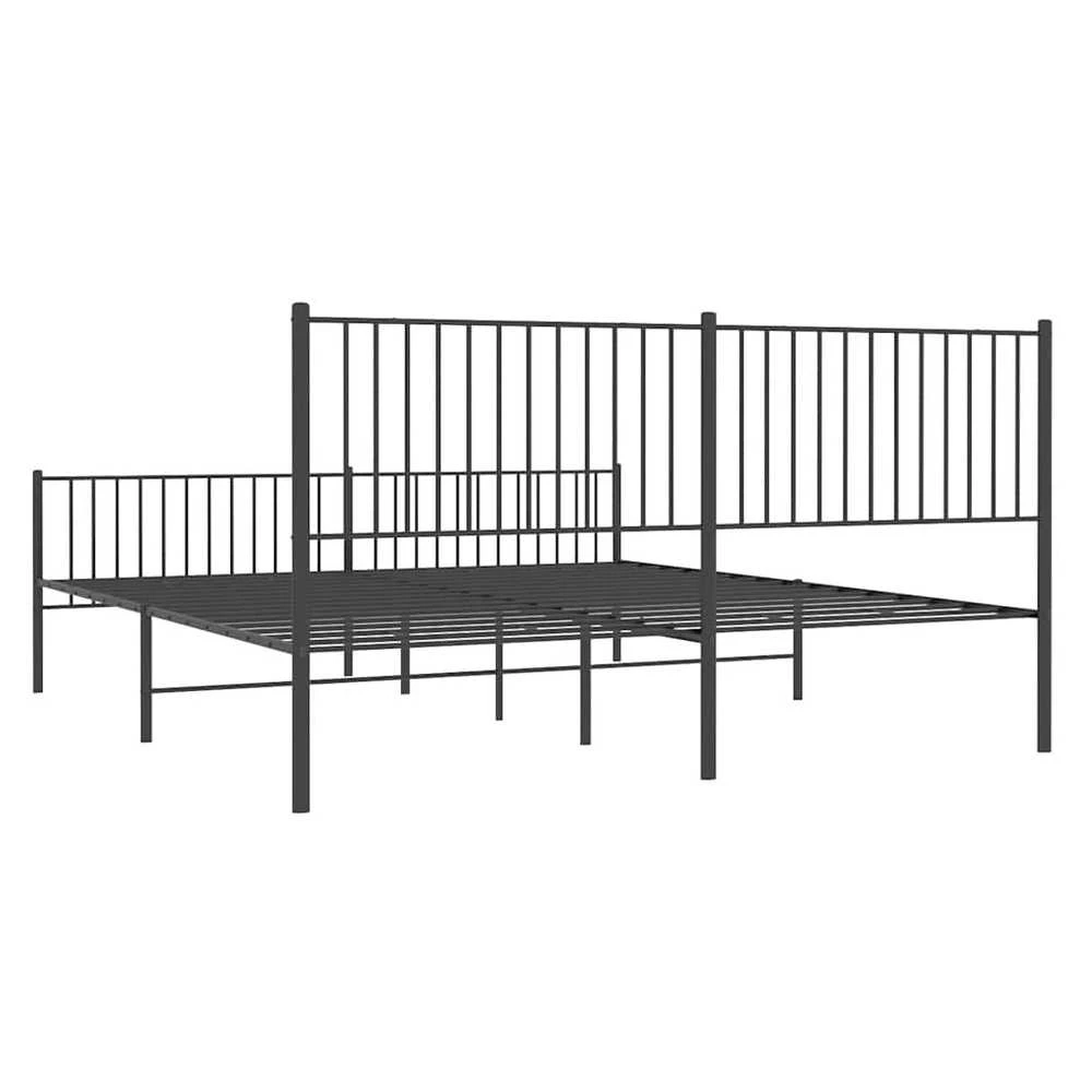 Lova Lovos rėmas su galvūgaliu/kojūgaliu, juodas, 193x203cm, metalas