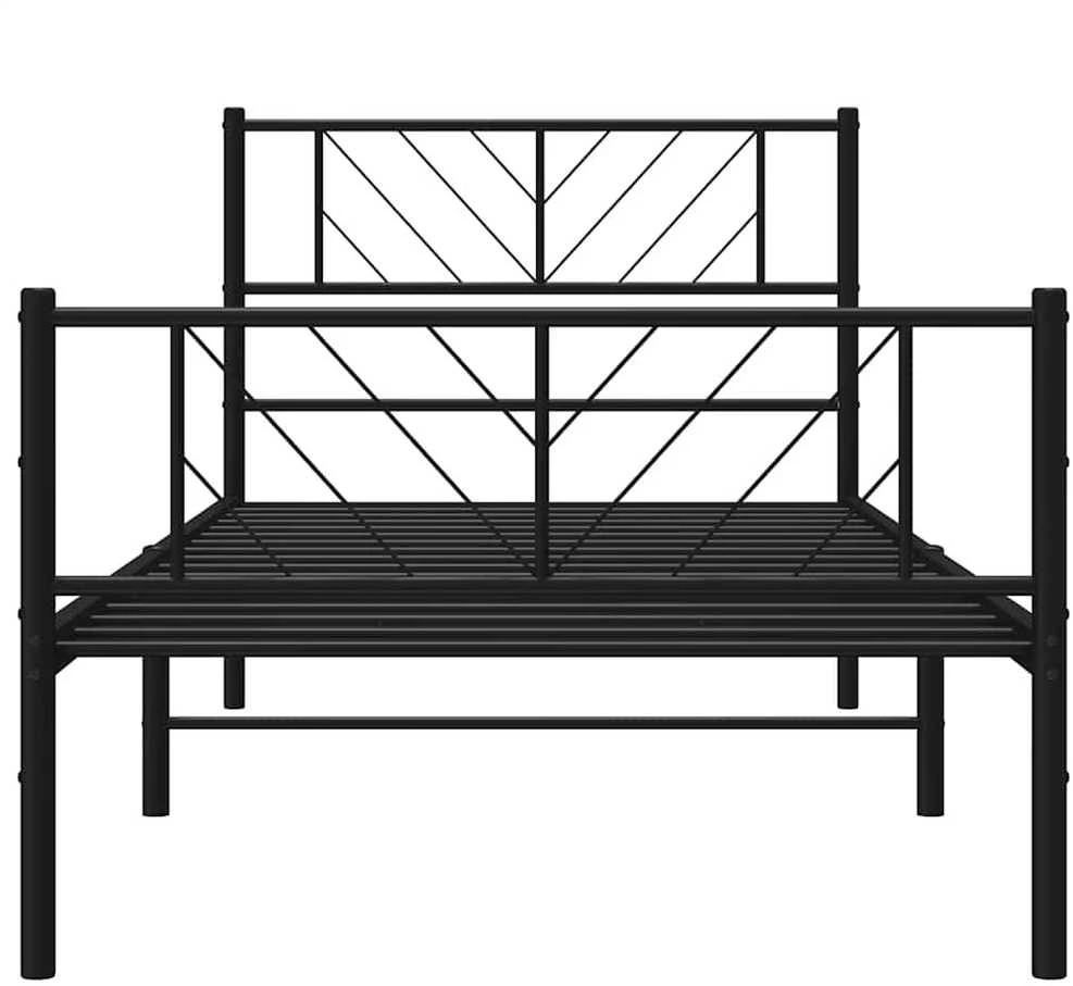 Lova Lovos rėmas su galvūgaliu/kojūgaliu, juodas, 100x190cm, metalas