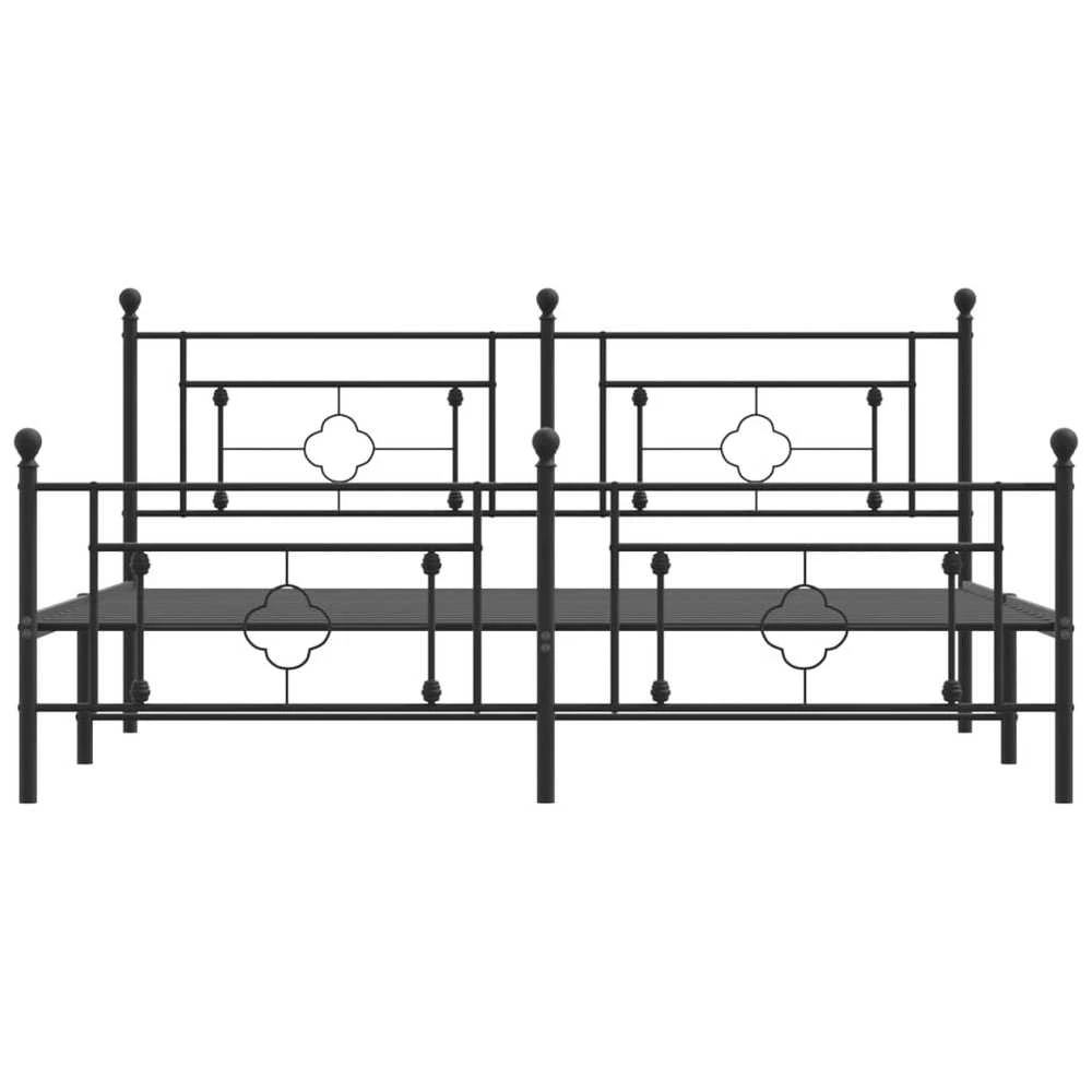 Lova Lovos rėmas su galvūgaliu/kojūgaliu, juodas, 183x213cm, metalas