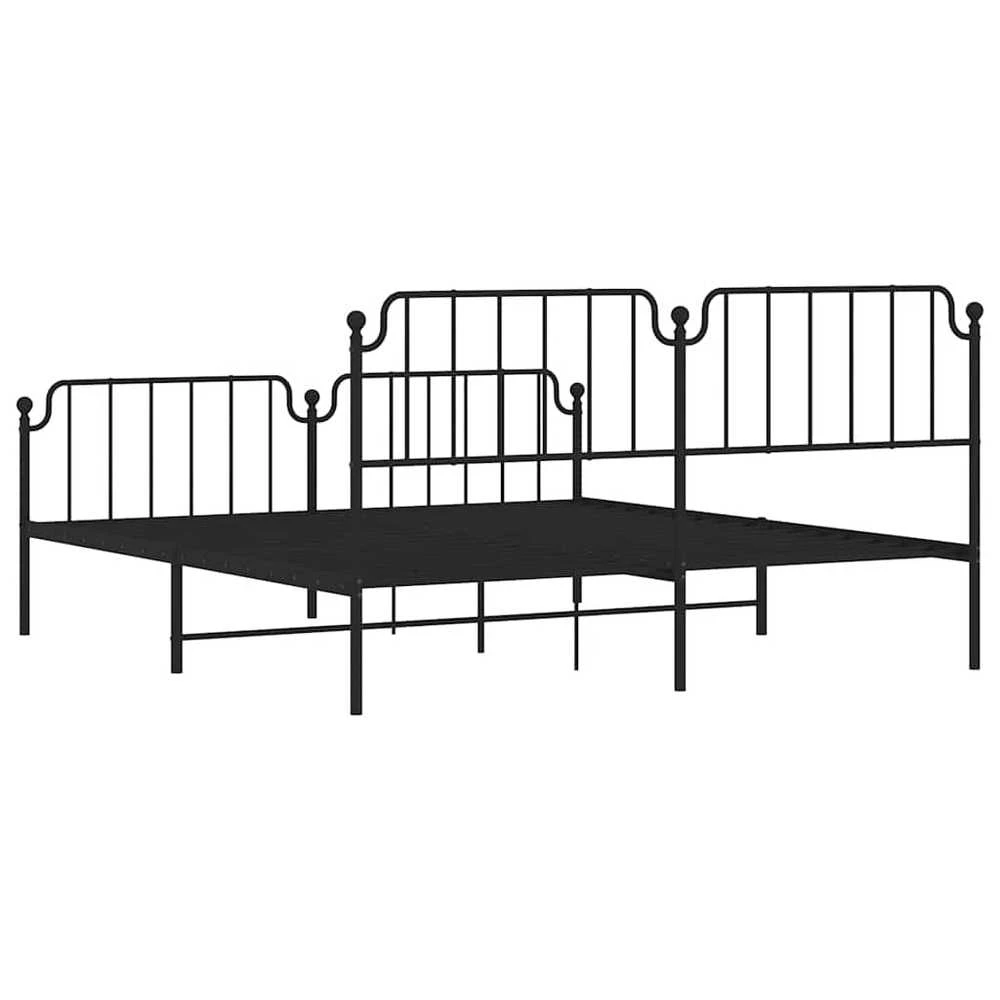 Lova Lovos rėmas su galvūgaliu/kojūgaliu, juodas, 183x213cm, metalas
