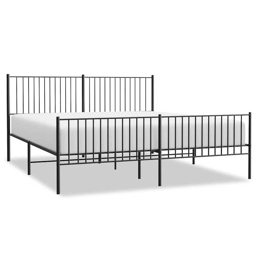 Lova Lovos rėmas su galvūgaliu/kojūgaliu, juodas, 193x203cm, metalas