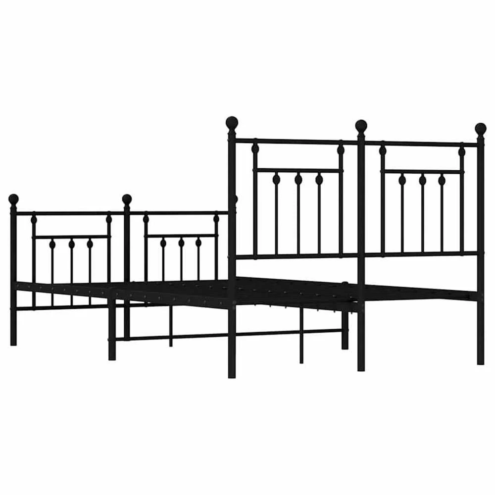 Lova Lovos rėmas su galvūgaliu/kojūgaliu, juodas, 135x190cm, metalas