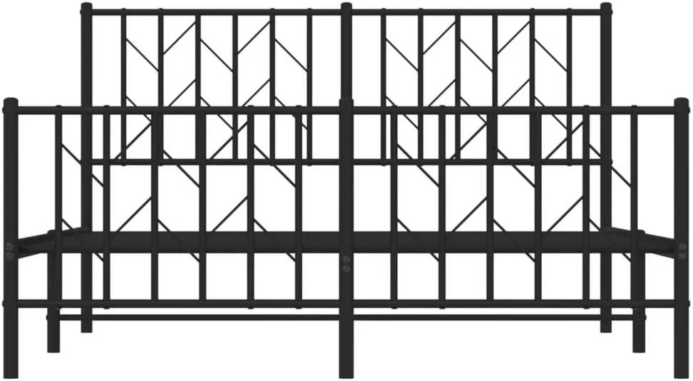 Lova Lovos rėmas su galvūgaliu/kojūgaliu, juodas, 135x190cm, metalas