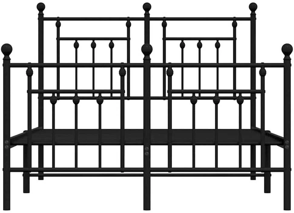 Lova Lovos rėmas su galvūgaliu/kojūgaliu, juodas, 135x190cm, metalas