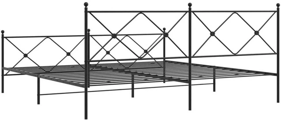 Lova Lovos rėmas su galvūgaliu/kojūgaliu, juodas, 193x203cm, metalas