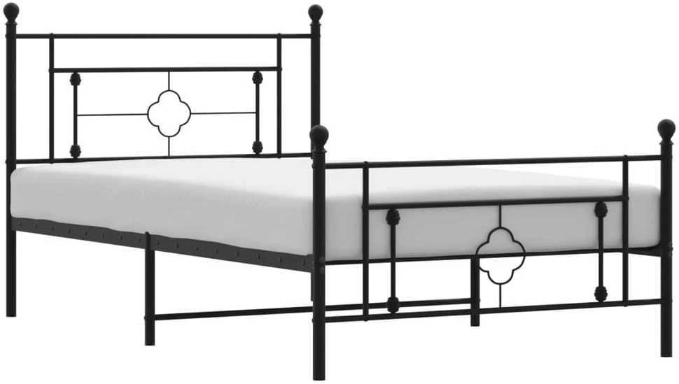 Lova Lovos rėmas su galvūgaliu/kojūgaliu, juodas, 107x203cm, metalas