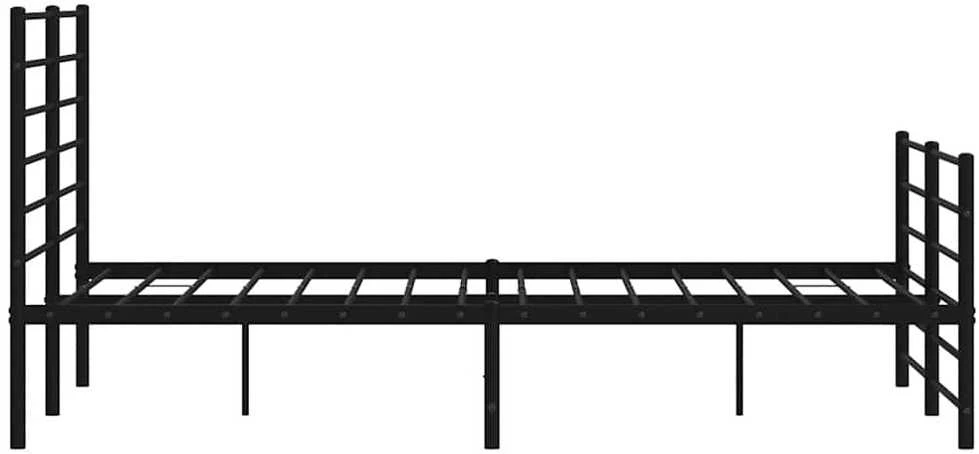 Lova Lovos rėmas su galvūgaliu/kojūgaliu, juodas, 135x190cm, metalas