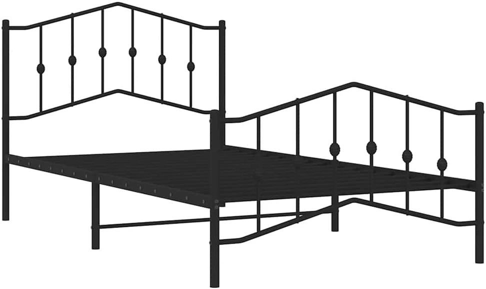 Lova Lovos rėmas su galvūgaliu/kojūgaliu, juodas, 107x203cm, metalas