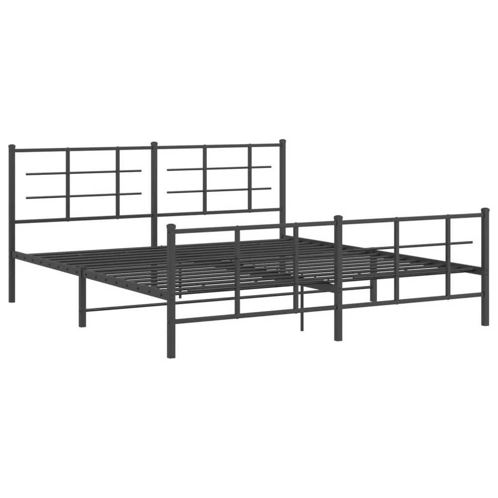 Lova Lovos rėmas su galvūgaliu/kojūgaliu, juodas, 183x213cm, metalas