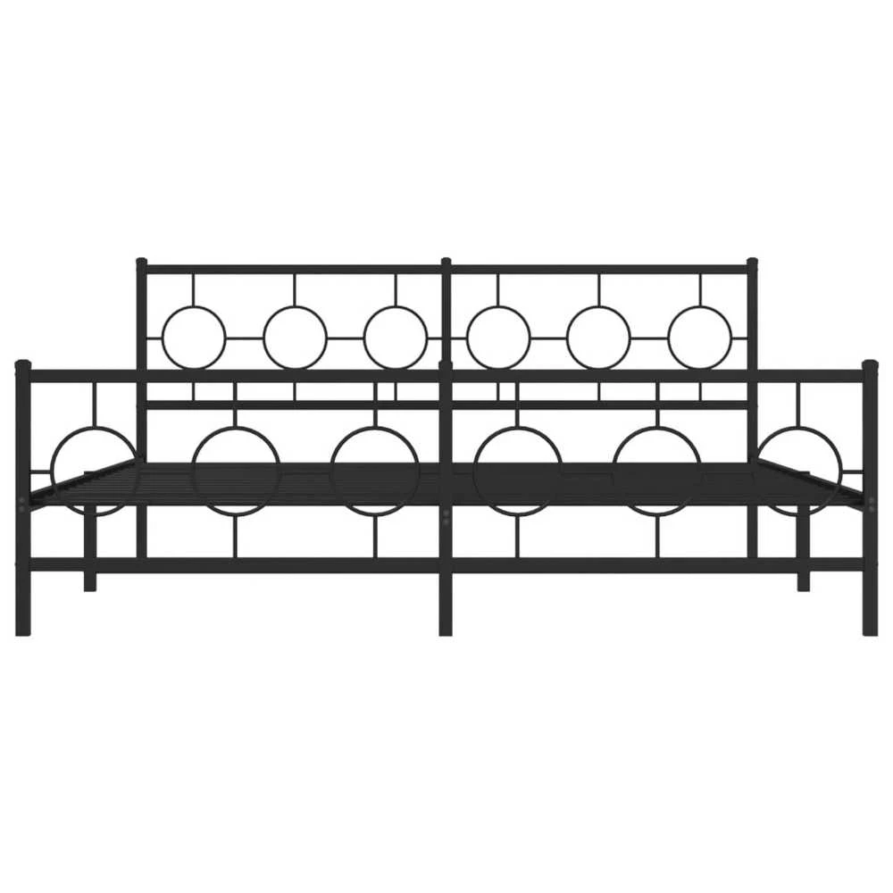 Lova Lovos rėmas su galvūgaliu/kojūgaliu, juodas, 183x213cm, metalas