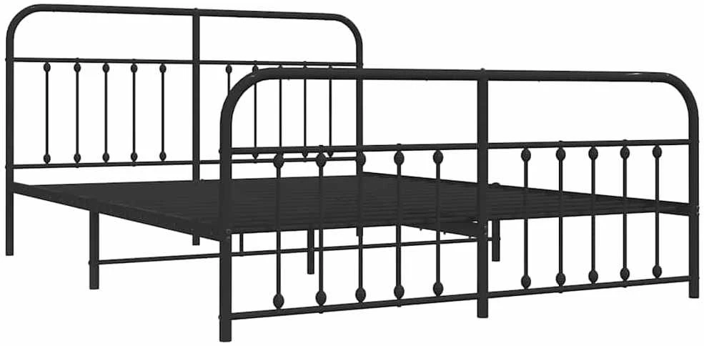 Lova Lovos rėmas su galvūgaliu/kojūgaliu, juodas, 183x213cm, metalas