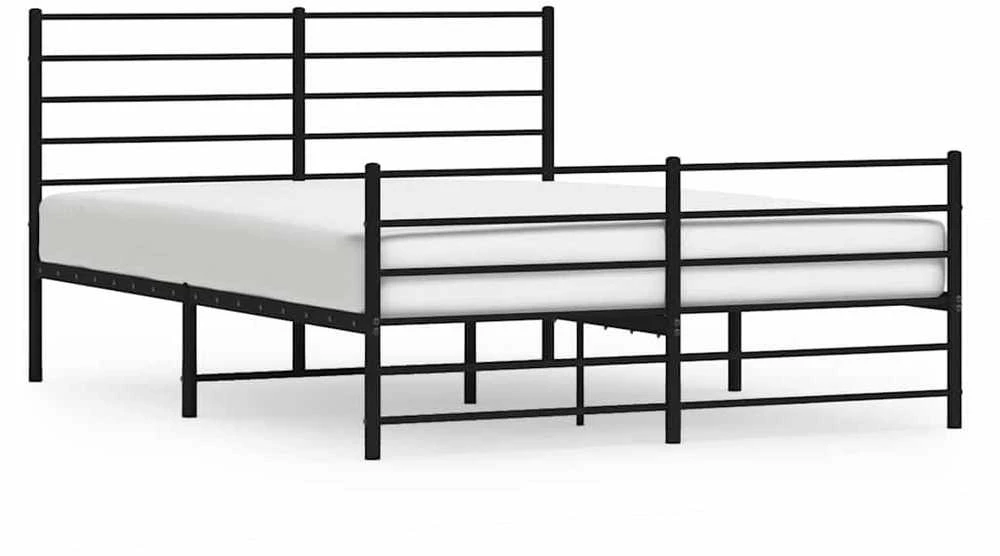 Lova Lovos rėmas su galvūgaliu/kojūgaliu, juodas, 135x190cm, metalas
