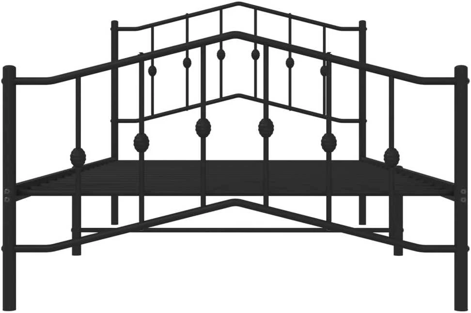 Lova Lovos rėmas su galvūgaliu/kojūgaliu, juodas, 107x203cm, metalas