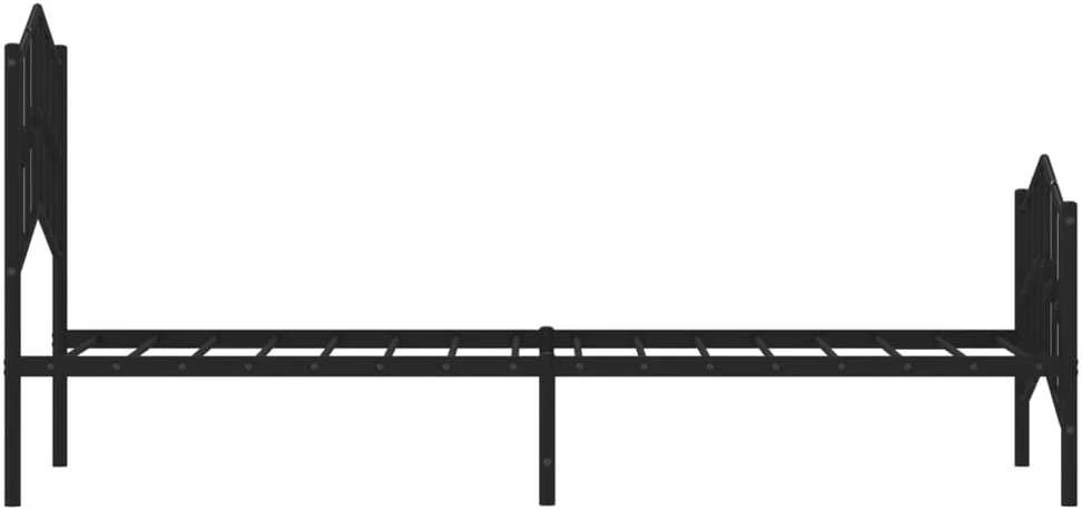 Lova Lovos rėmas su galvūgaliu/kojūgaliu, juodas, 107x203cm, metalas