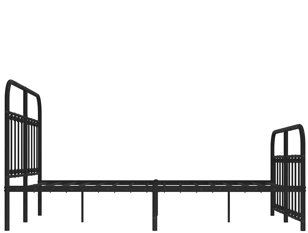 Lovos rėmas su galvūgaliu/kojūgaliu, juodas, 140x200cm, metalas