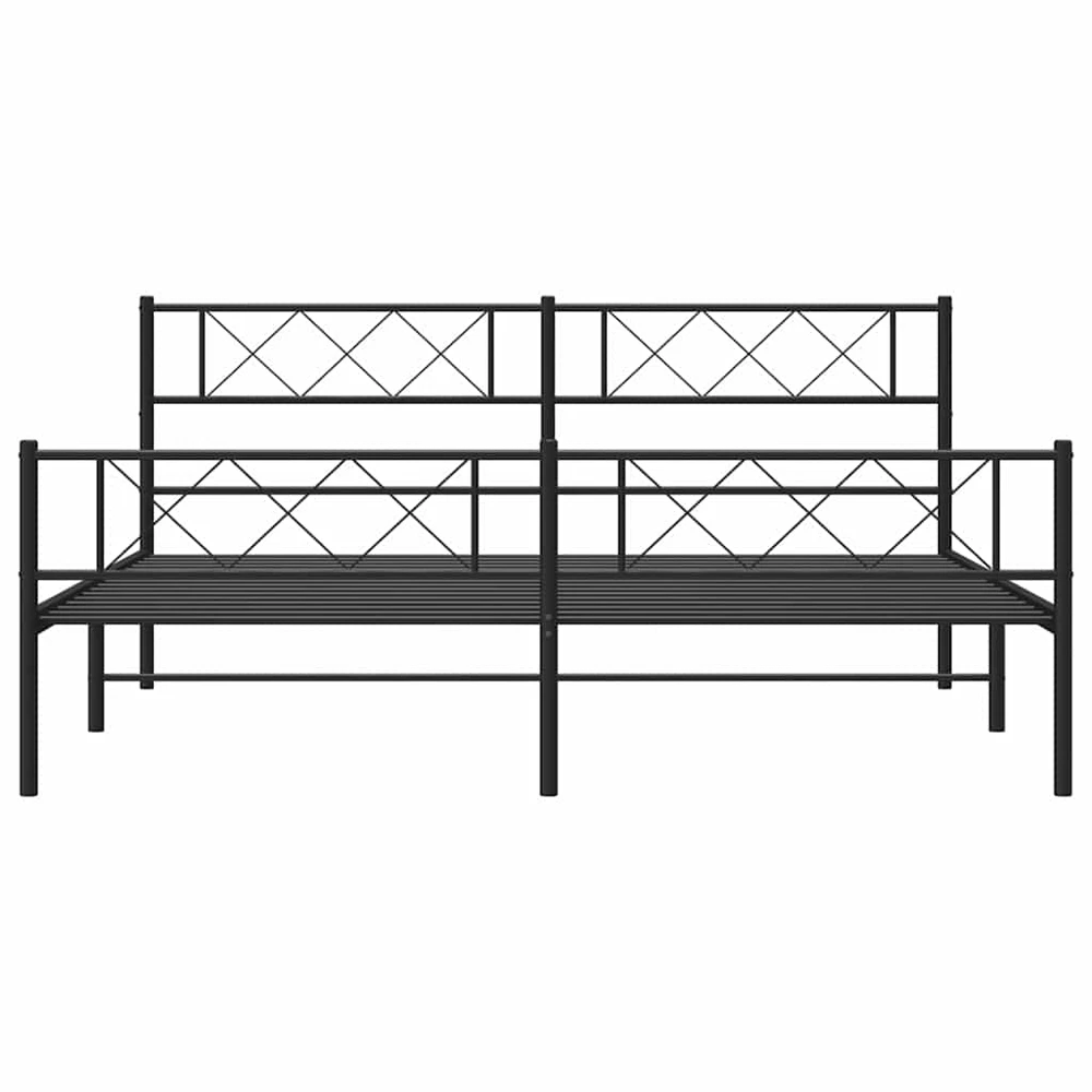 Lova Lovos rėmas su galvūgaliu/kojūgaliu, juodas, 193x203cm, metalas