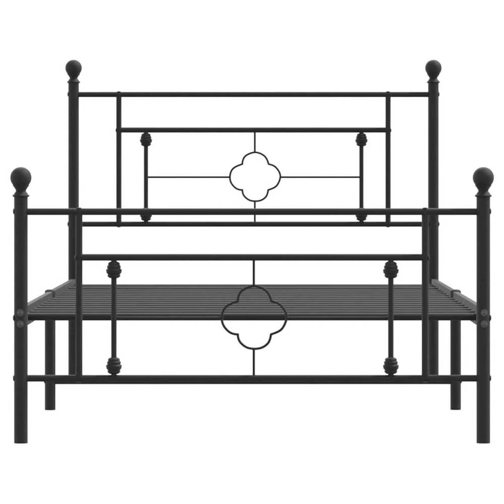 Lova Lovos rėmas su galvūgaliu/kojūgaliu, juodas, 107x203cm, metalas