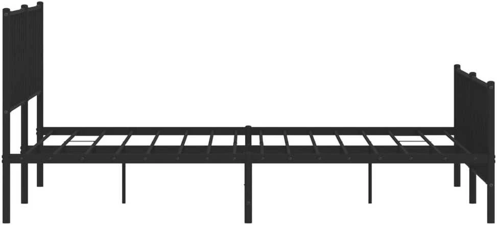 Lovos rėmas su galvūgaliu/kojūgaliu, juodas, 200x200cm, metalas