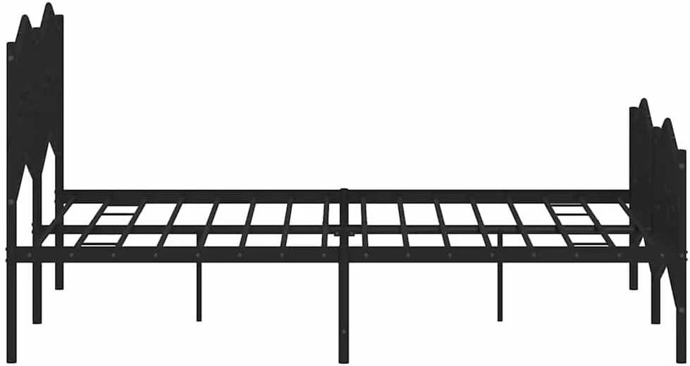 Lova Lovos rėmas su galvūgaliu/kojūgaliu, juodas, 135x190cm, metalas