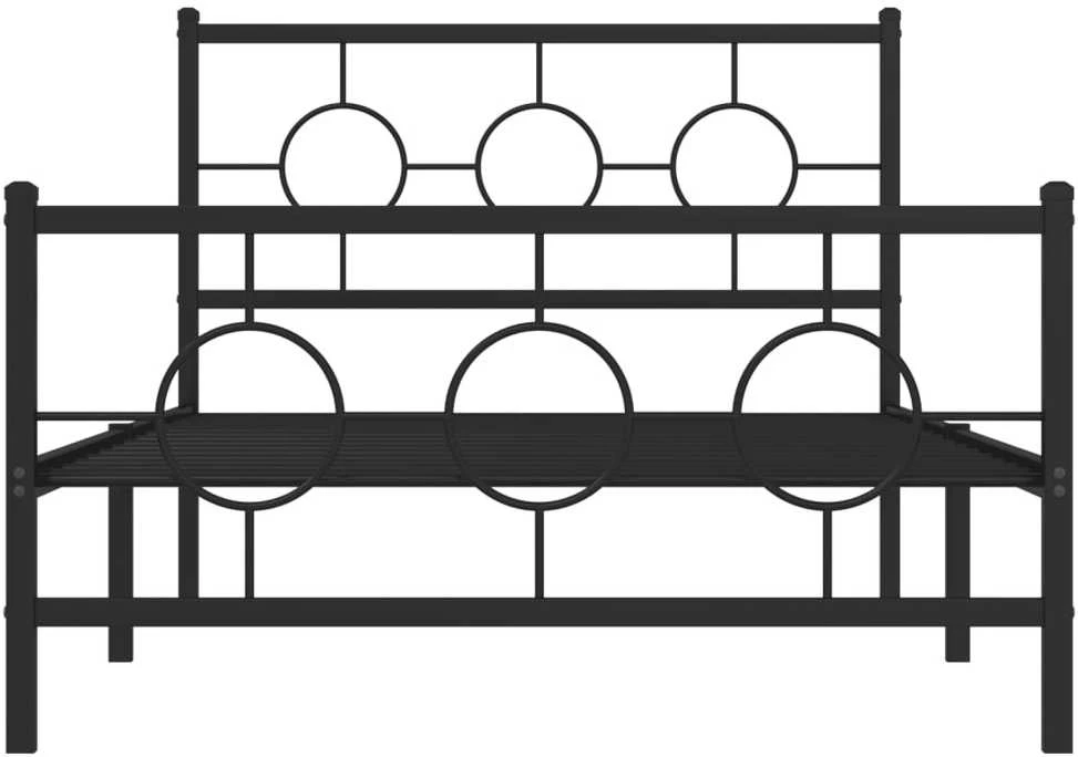 Lova Lovos rėmas su galvūgaliu/kojūgaliu, juodas, 107x203cm, metalas