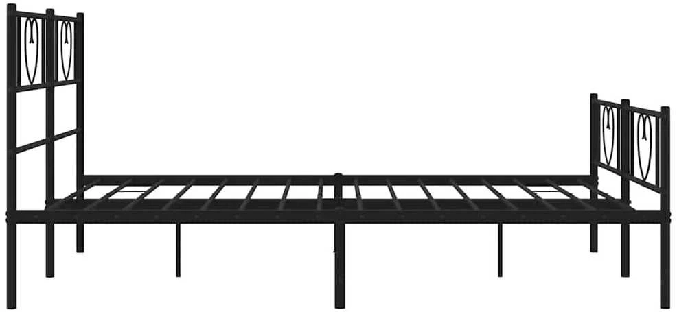 Lova Lovos rėmas su galvūgaliu/kojūgaliu, juodas, 135x190cm, metalas