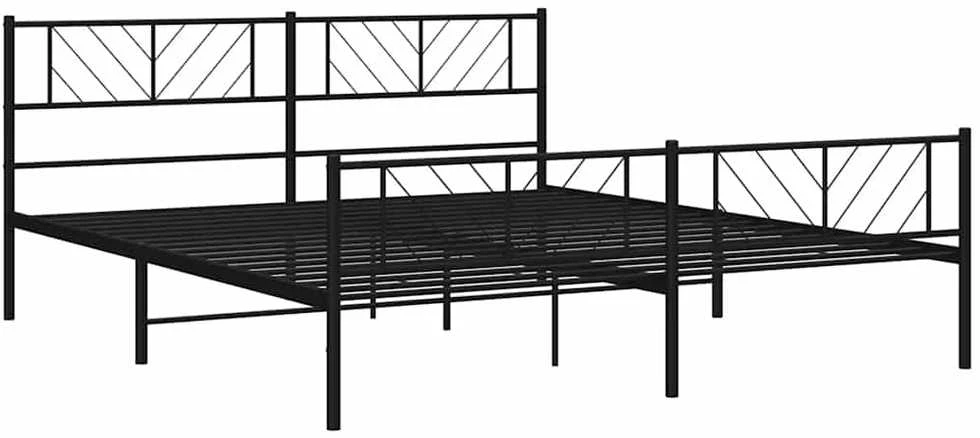 Lova Lovos rėmas su galvūgaliu/kojūgaliu, juodas, 193x203cm, metalas