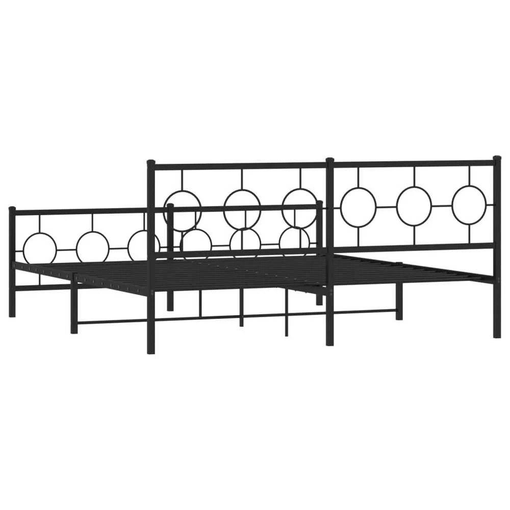 Lova Lovos rėmas su galvūgaliu/kojūgaliu, juodas, 183x213cm, metalas
