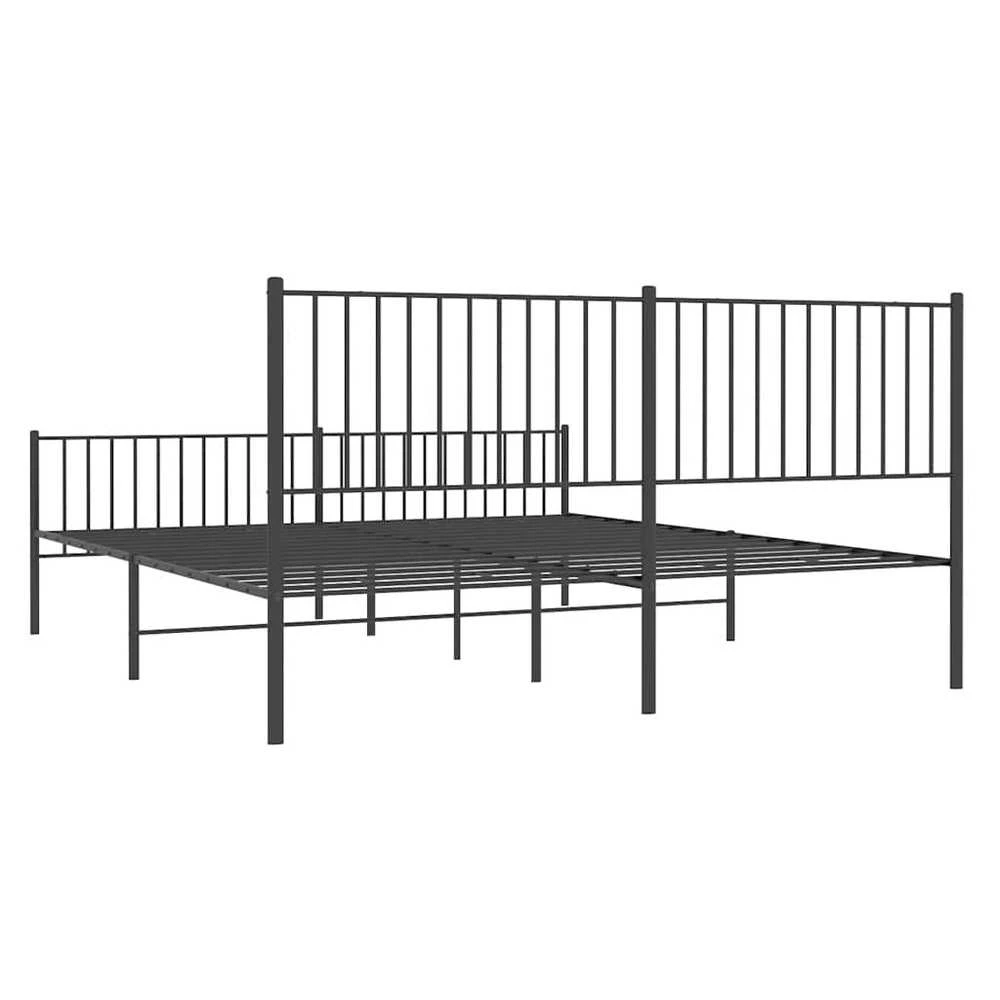Lova Lovos rėmas su galvūgaliu/kojūgaliu, juodas, 183x213cm, metalas