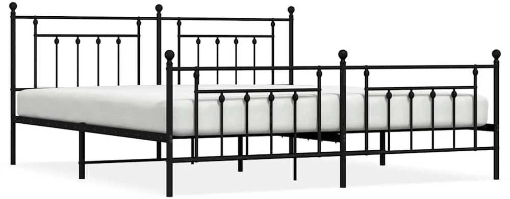 Lova Lovos rėmas su galvūgaliu/kojūgaliu, juodas, 193x203cm, metalas