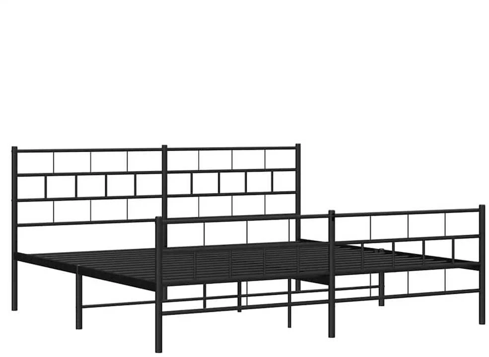Lova Lovos rėmas su galvūgaliu/kojūgaliu, juodas, 193x203cm, metalas