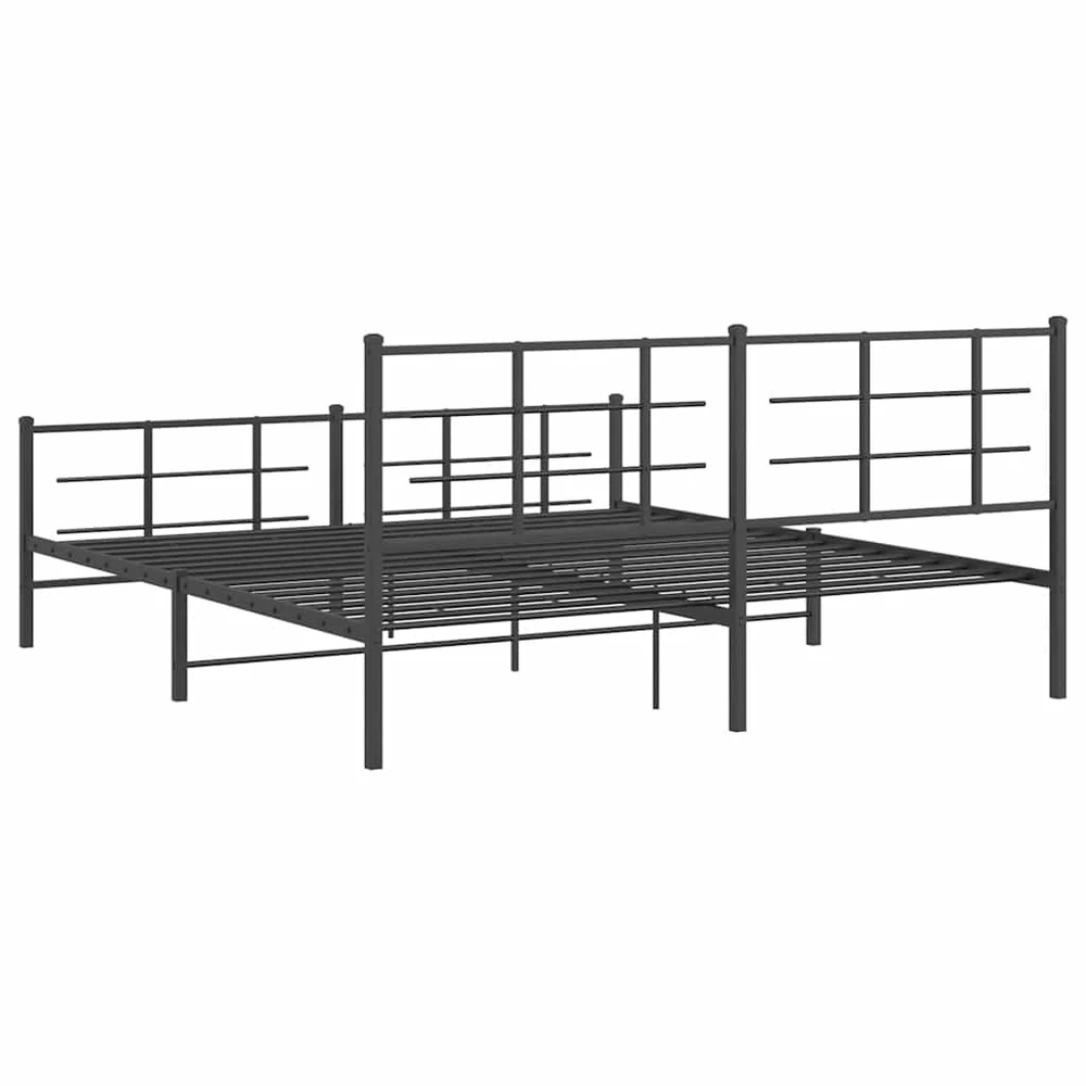 Lova Lovos rėmas su galvūgaliu/kojūgaliu, juodas, 183x213cm, metalas