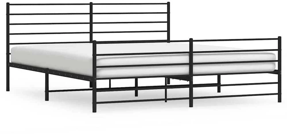 Lova Lovos rėmas su galvūgaliu/kojūgaliu, juodas, 183x213cm, metalas
