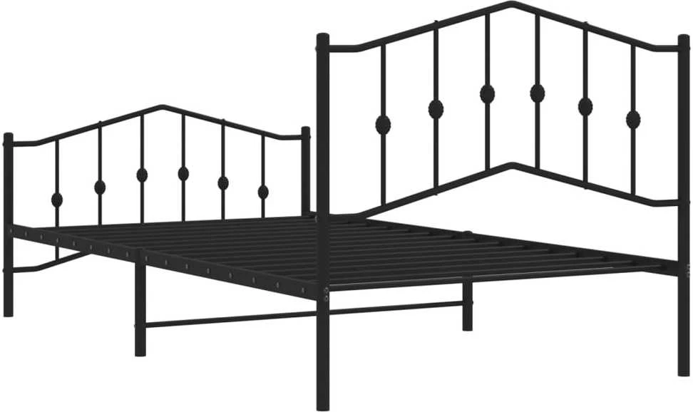 Lova Lovos rėmas su galvūgaliu/kojūgaliu, juodas, 107x203cm, metalas