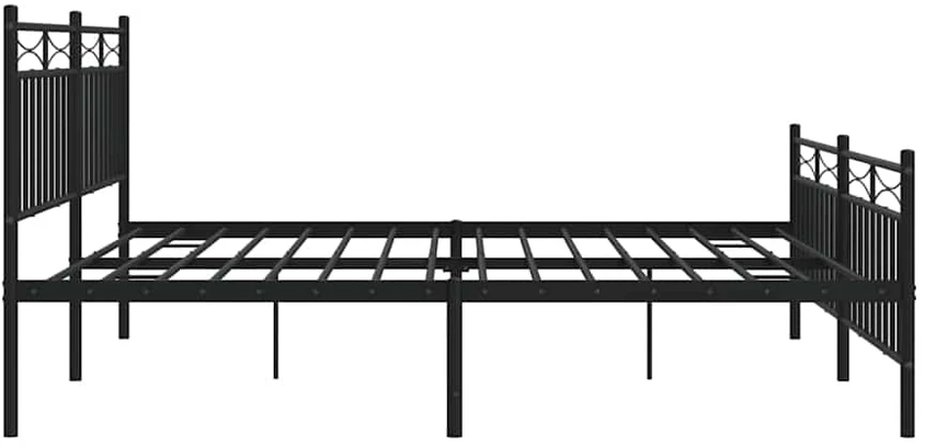 Lova Lovos rėmas su galvūgaliu/kojūgaliu, juodas, 183x213cm, metalas