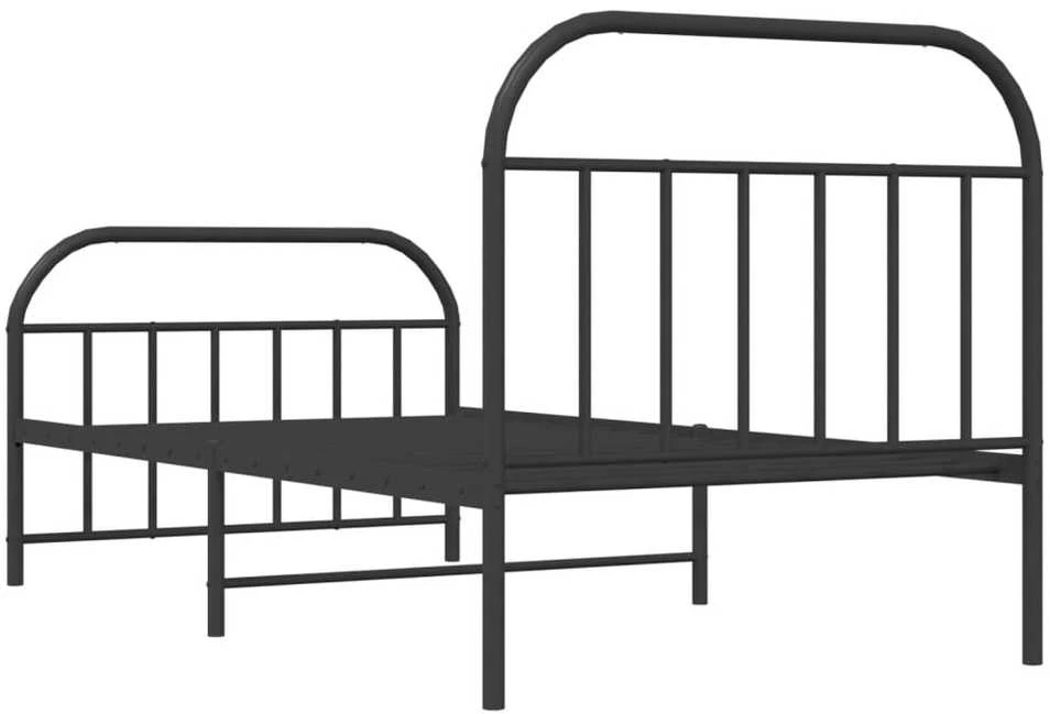Lova Lovos rėmas su galvūgaliu/kojūgaliu, juodas, 107x203cm, metalas