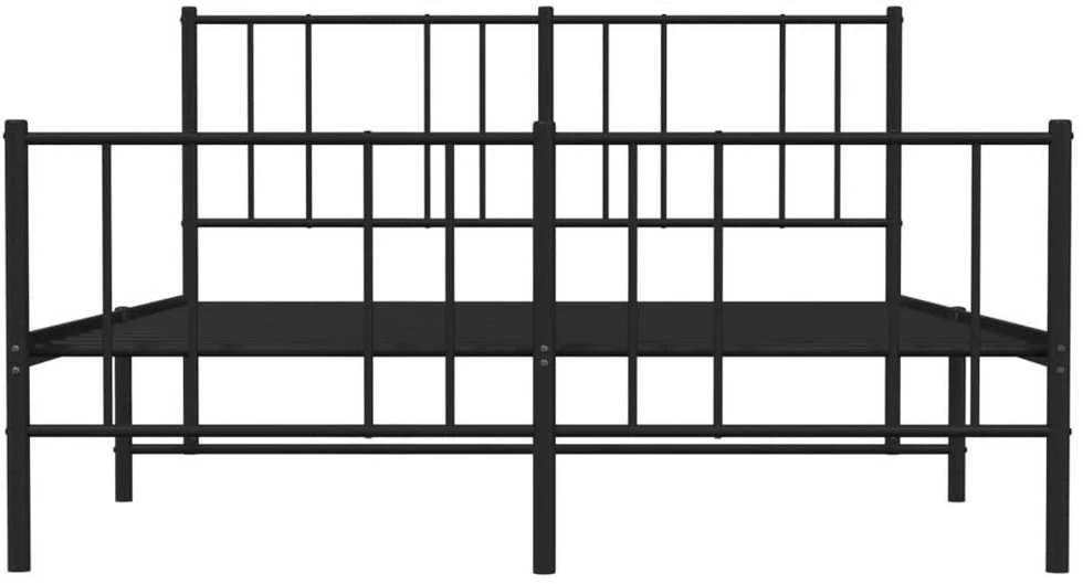 Lovos rėmas su galvūgaliu/kojūgaliu, juodas, 120x190cm, metalas