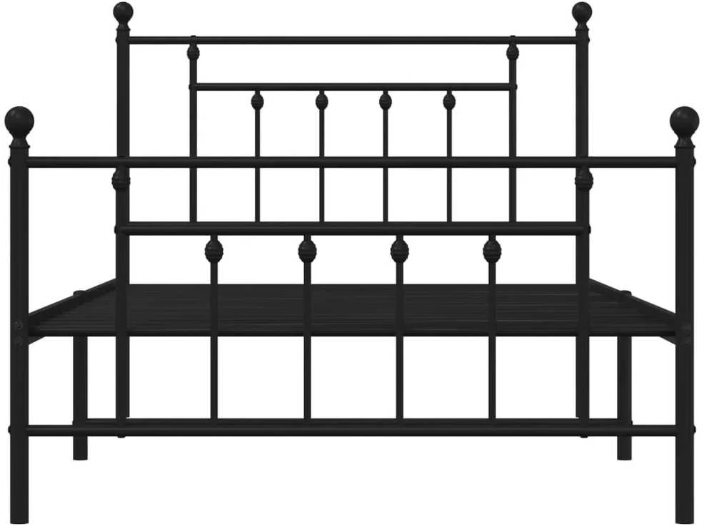Lova Lovos rėmas su galvūgaliu/kojūgaliu, juodas, 107x203cm, metalas