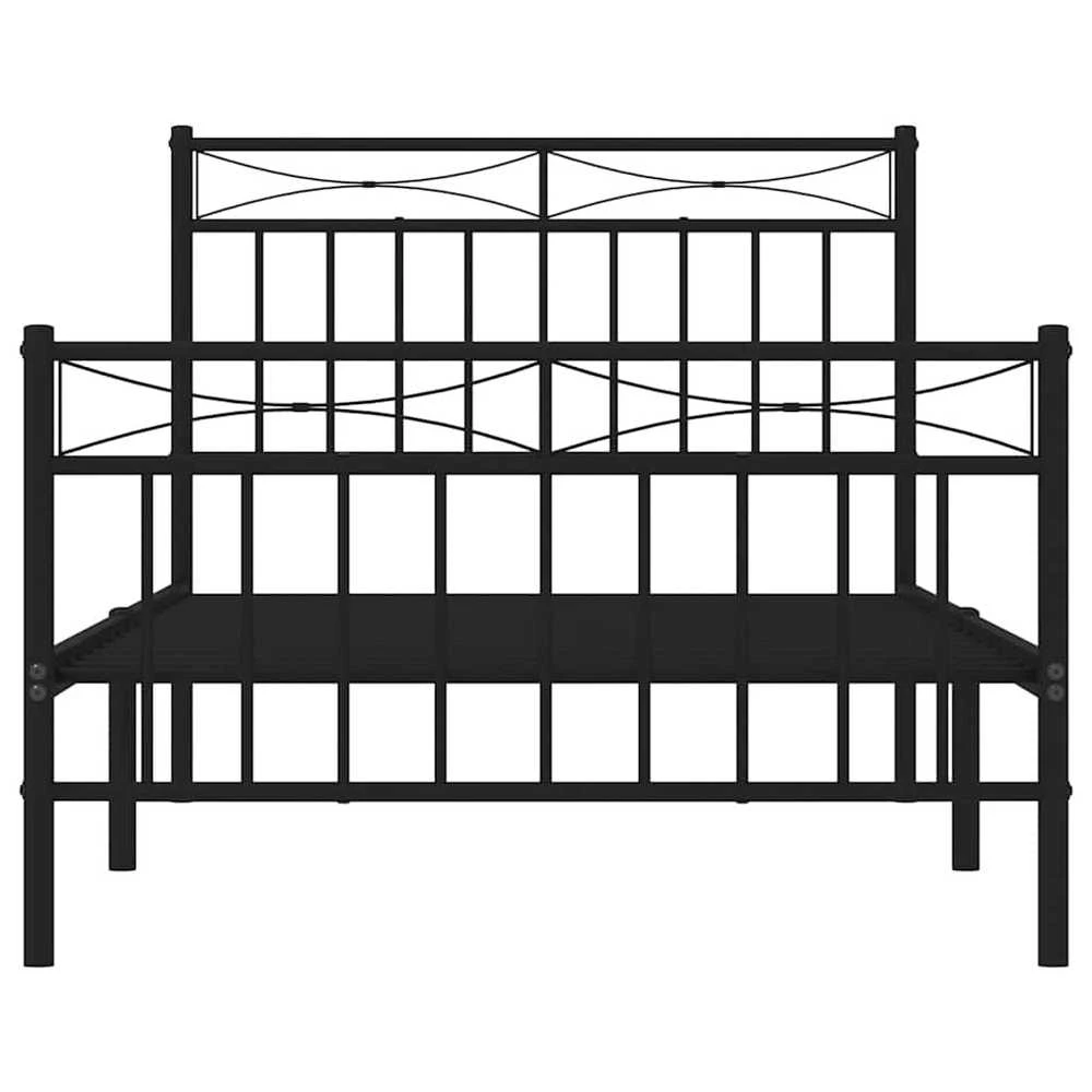 Lova Lovos rėmas su galvūgaliu/kojūgaliu, juodas, 100x190cm, metalas