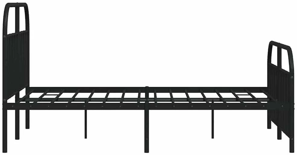 Lova Lovos rėmas su galvūgaliu/kojūgaliu, juodas, 135x190cm, metalas