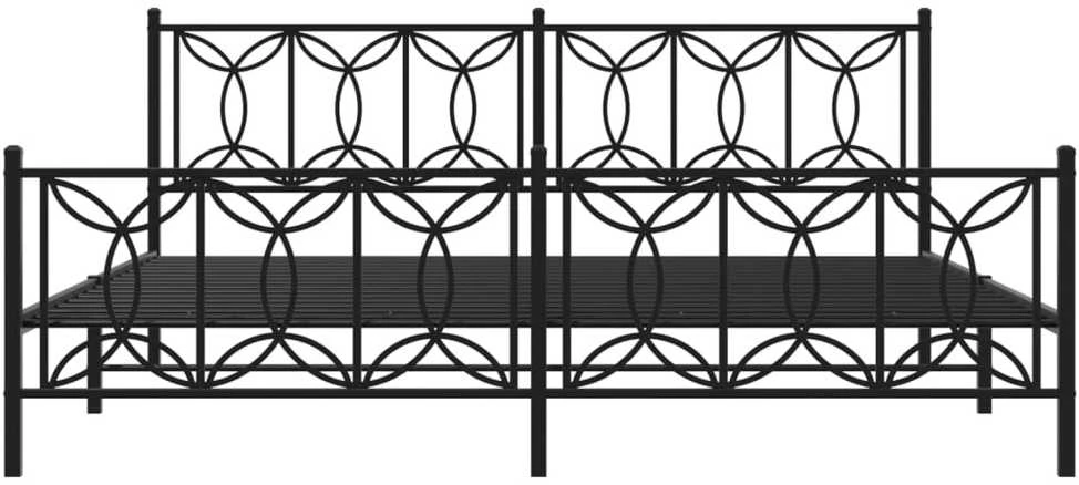 Lova Lovos rėmas su galvūgaliu/kojūgaliu, juodas, 193x203cm, metalas