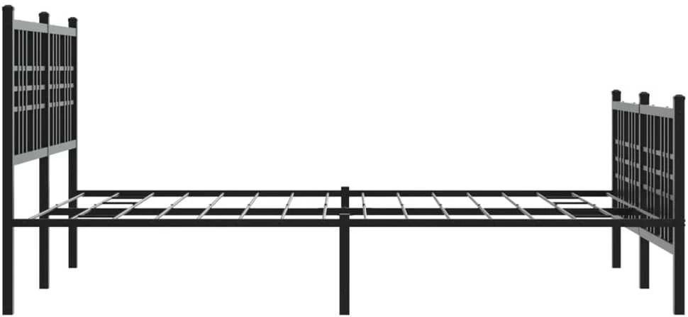 Lova Lovos rėmas su galvūgaliu/kojūgaliu, juodas, 137x190cm, metalas