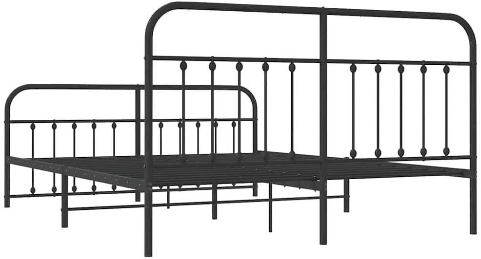 Lova Lovos rėmas su galvūgaliu/kojūgaliu, juodas, 183x213cm, metalas