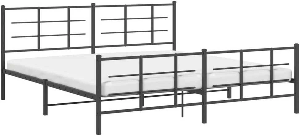 Lova Lovos rėmas su galvūgaliu/kojūgaliu, juodas, 193x203cm, metalas